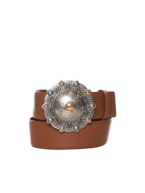 embellished leather belt