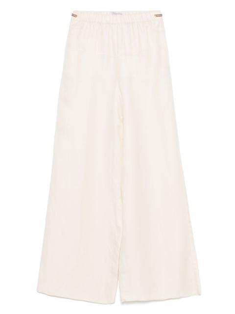 linen-blend wide-leg trousers