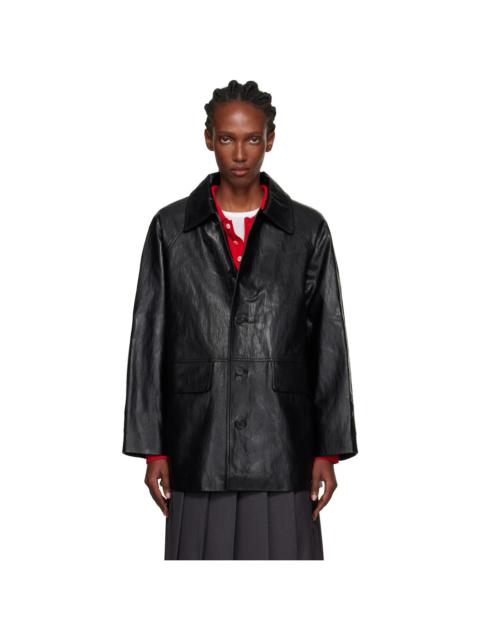 Black Lily Faux-Leather Half Jacket