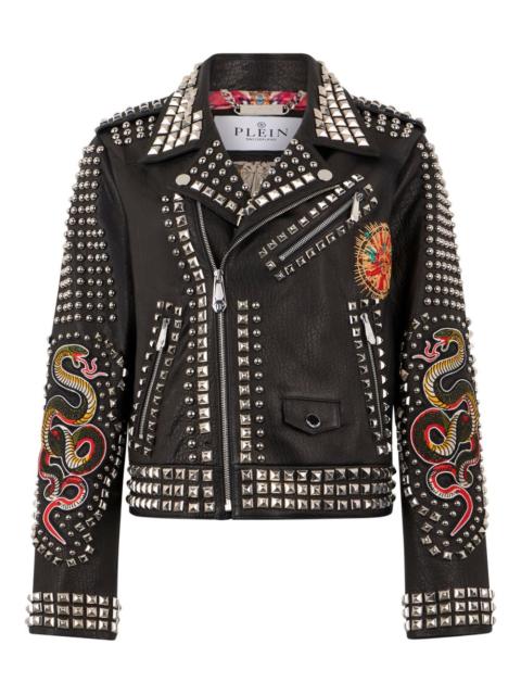 studded embroidered jacket