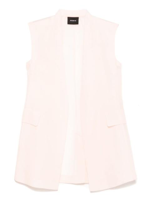 sheer silk gilet