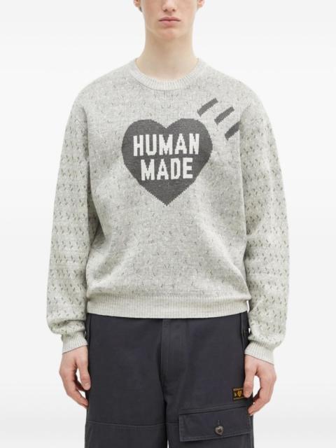 heart-logo sweater