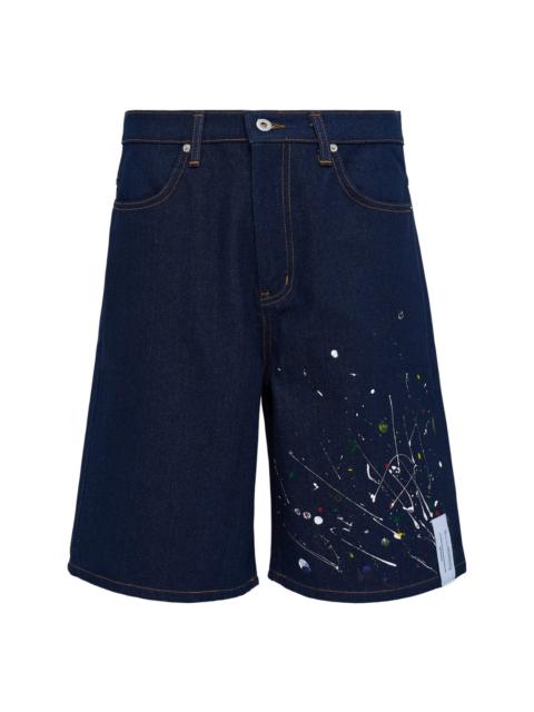 Painted Denim Shorts