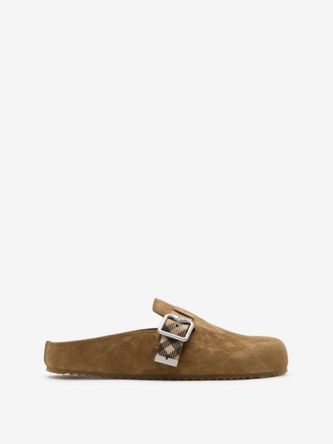 Check Suede Urchin Clogs