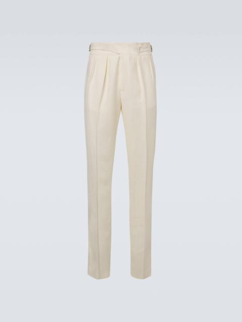 Tapered linen pants