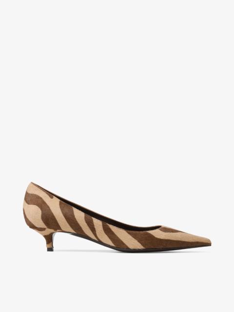 Amelia
Chocolate Zebra Printed Pony Pumps