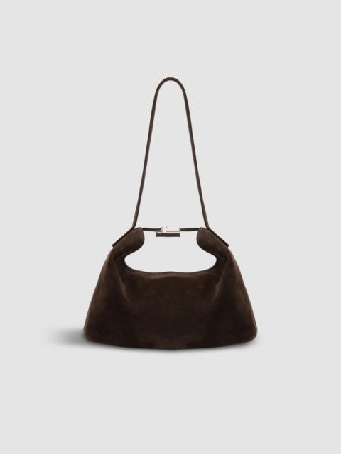 Bea Ristretto Suede Leather Hobo Bag