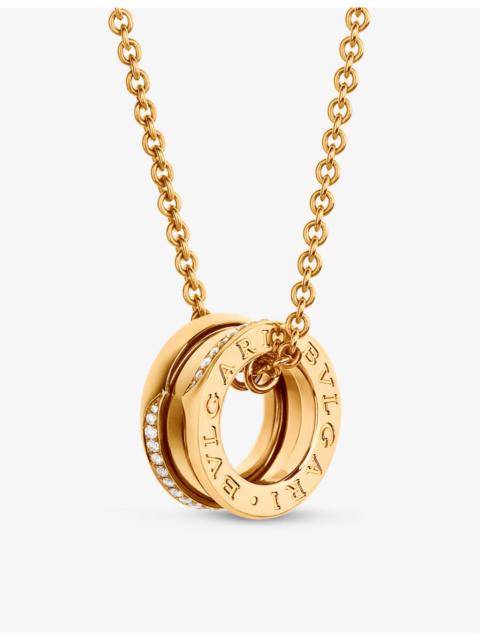 B.zero1 18ct yellow-gold and 0.14ct brilliant-cut diamond pendant necklace