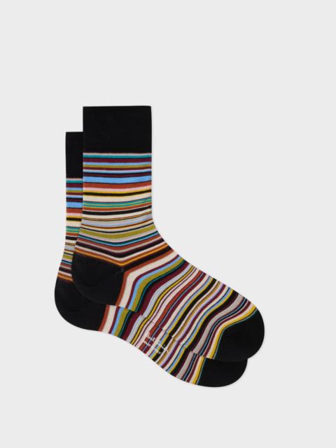Black 'Signature Stripe' Socks