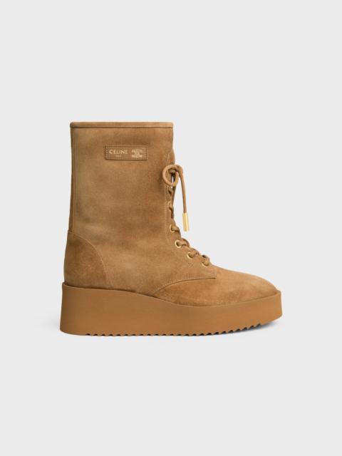 AUSTIN LACE-UP BOOT IN SUEDE CALFSKIN AND SHEARLING