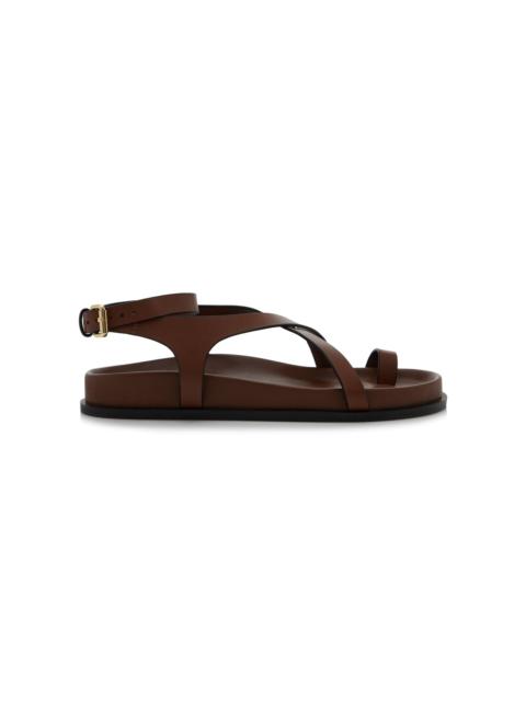 Jalen Slim Leather Sandals brown