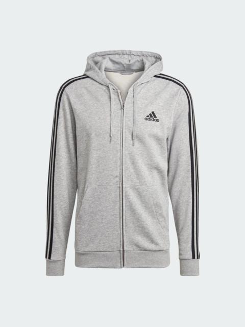 Essentials French Terry 3-Stripes Full-Zip Hoodie