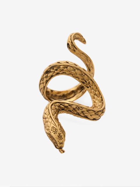 Antique Gold Snake Ring