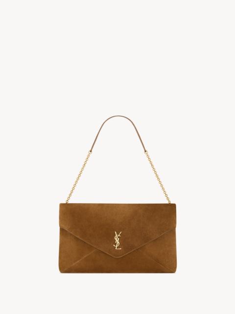 CASSANDRE XXL POUCH ON CHAIN IN SUEDE