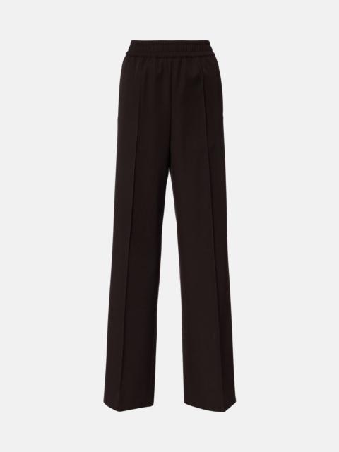 Virgin wool wide-leg pants