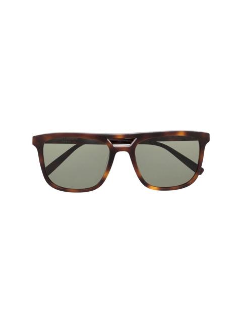 tortoiseshell square-frame sunglasses