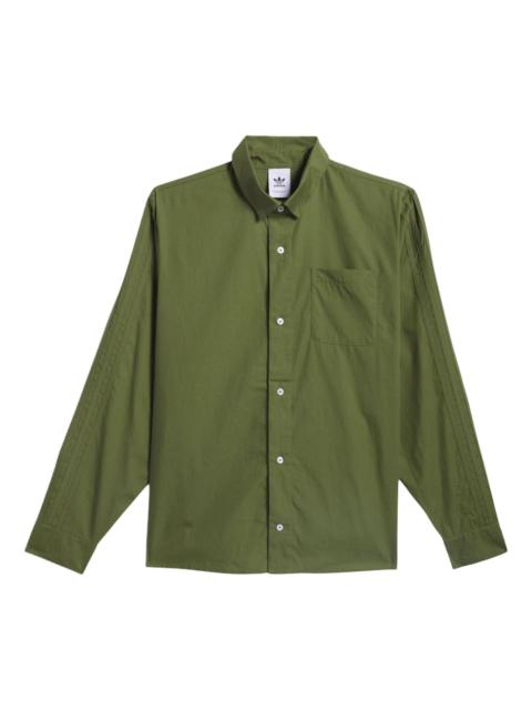 adidas Originals Shmoofoil Button Up Asia Sizing 'Green White' IU0081