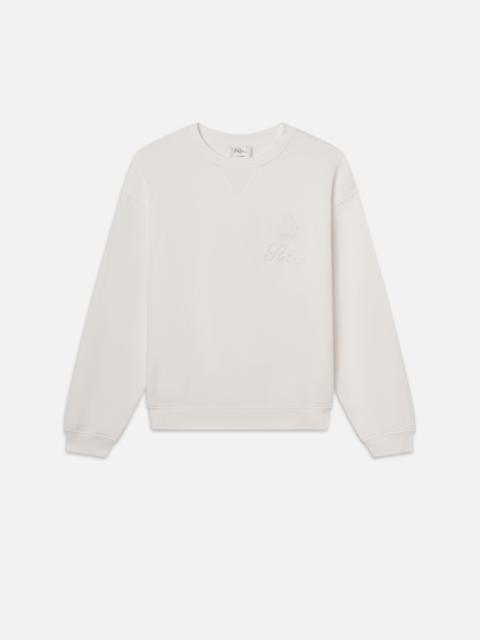 Ritz Unisex Tonal Logo Crewneck in Cream
