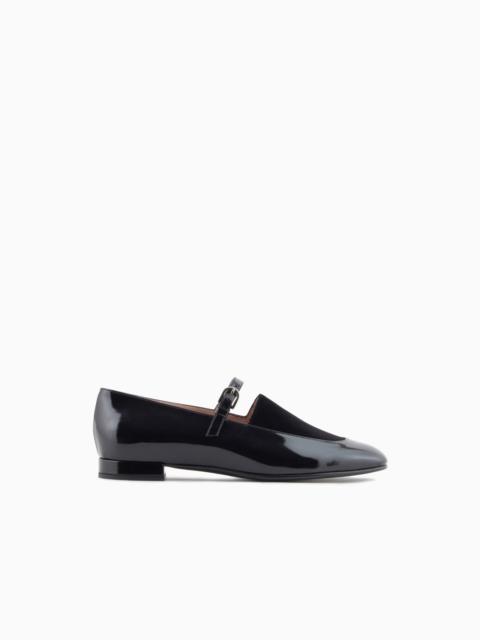 PATENT LEATHER MARY JANE BALLERINAS