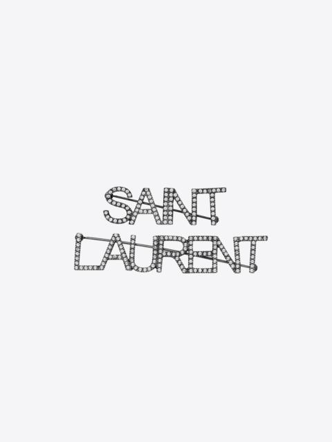 SAINT LAURENT saint laurent brooches in brass and crystal | REVERSIBLE