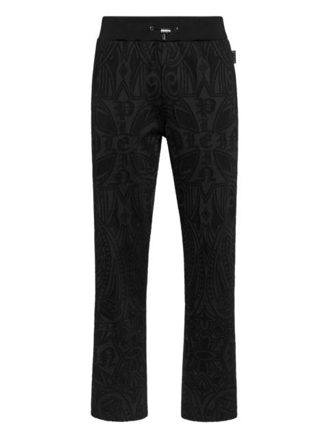 Chrome Crest jacquard-pattern trousers