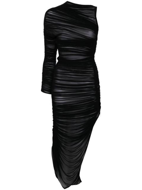 ruched asymmetrical dress