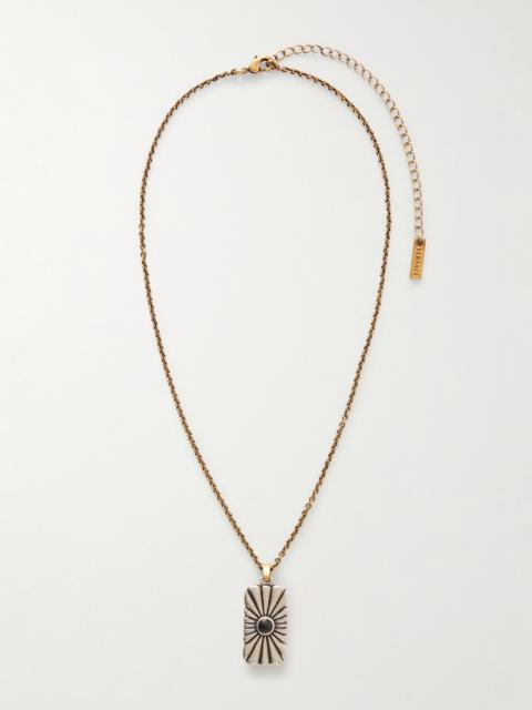 Circe Silver And Gold-tone Metal And Glass Necklace