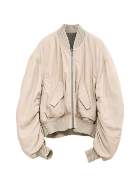 ribbed bomber jacket