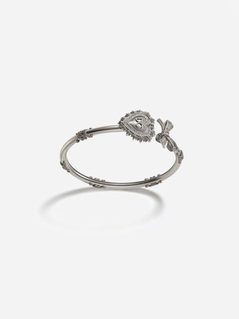 Devotion bracelet in white gold with diamonds