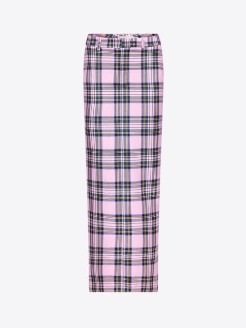 CHECKED MIDI SKIRT