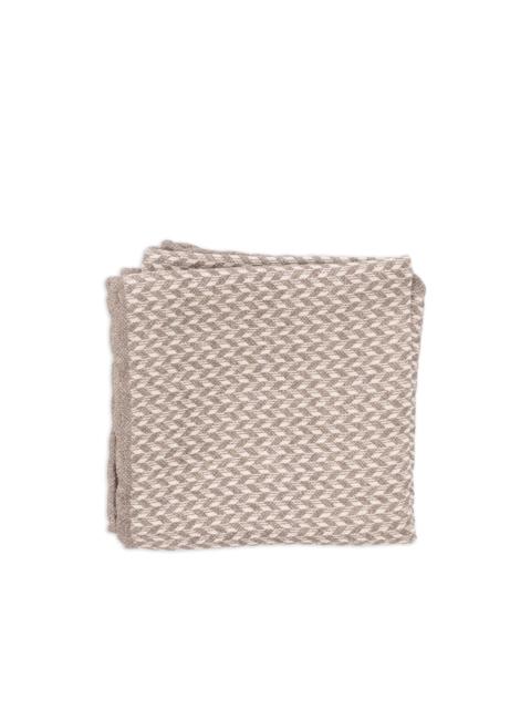 chevron-knit pocket scarf