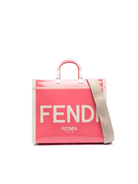 logo-print tote bag