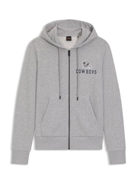 BOSS X DALLAS COWBOYS ZIP-UP HOODIE WITH ALTERNATIVE LOGO
