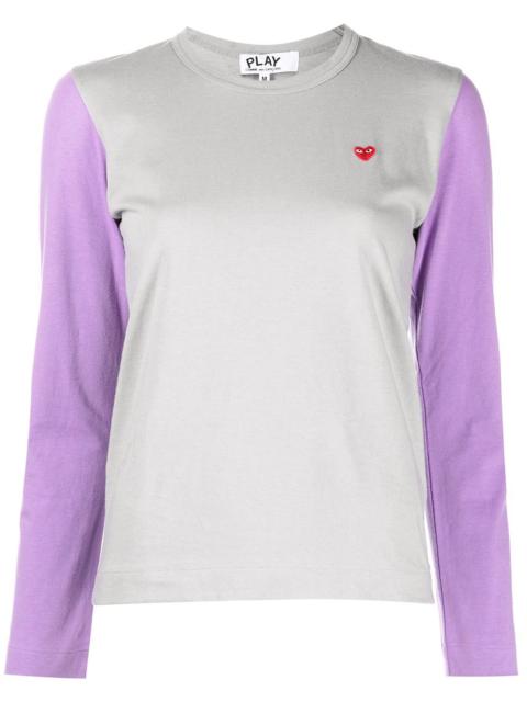 two-tone logo patch T-shirt