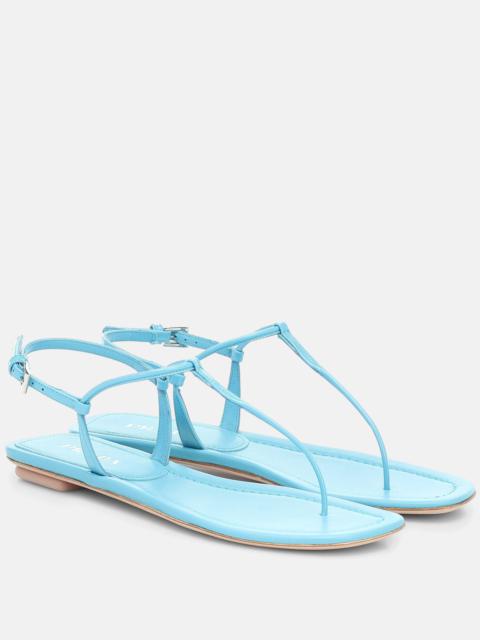 Patent leather thong sandals