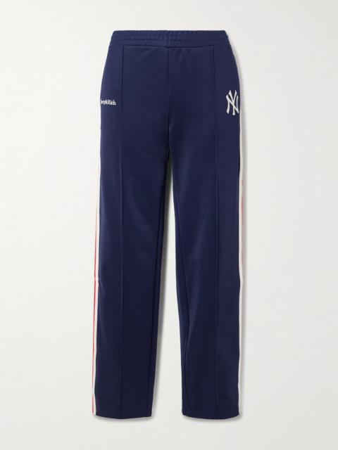 + New York Yankees Serif Striped Embroidered Jersey Track Pants