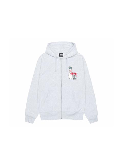 Stussy Kingpin Zip Hoodie Ash Heather