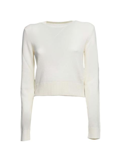 crew-neck long-sleeved sweater