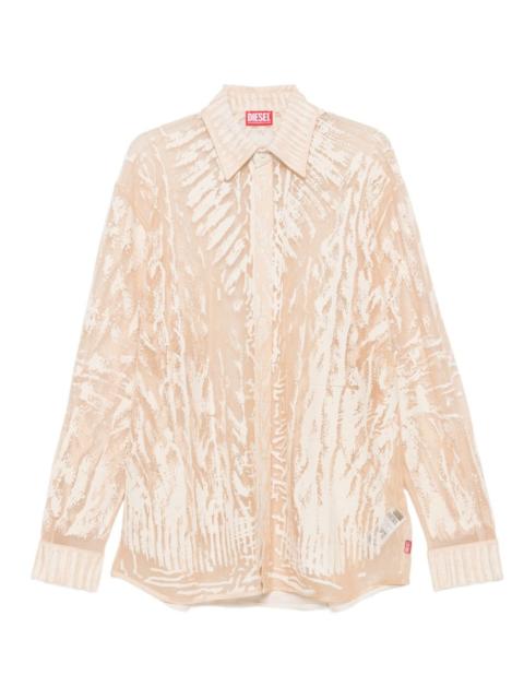 abstract-print long-sleeve blouse