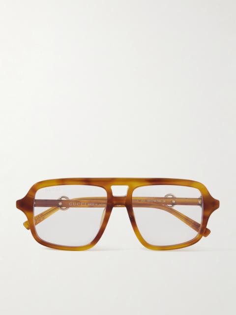 Aviator-style Tortoiseshell Acetate Optical Glasses