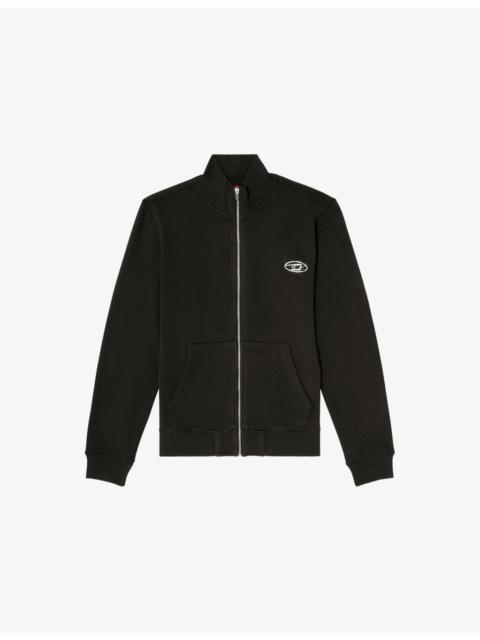 S-Ginn-Zip-Iod Zip-Up Cotton-Jersey Sweatshirt