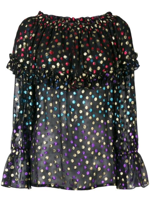 fil coupÃ© off the shoulder blouse