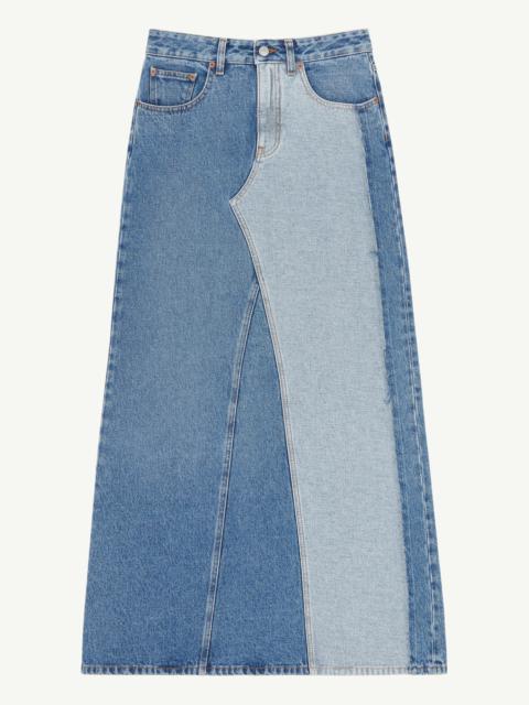 Denim maxi skirt
