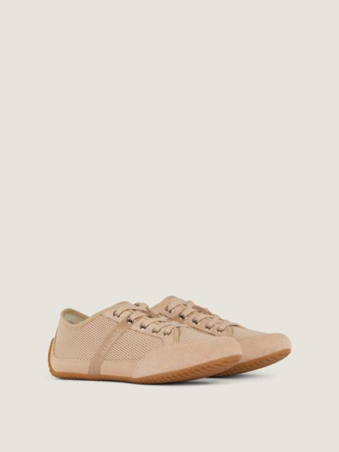 SLIM SNEAKERS IN MESH AND SUEDE