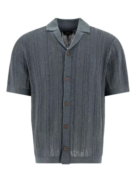 Cabana ribbed open-knit shirt
