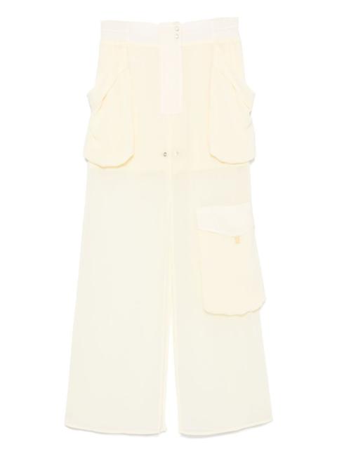 layered-design midi skirt