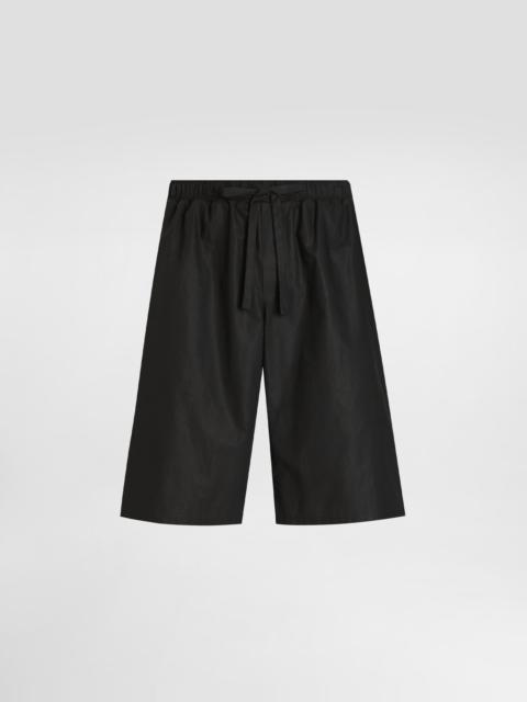 Cotton shorts with jacquard logo