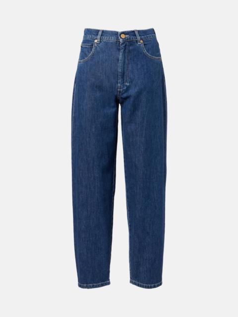 Masia high-rise barrel-leg jeans