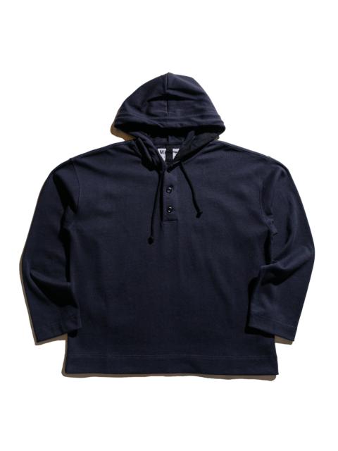 MHL Button Hoodie Open End Jersey Ink