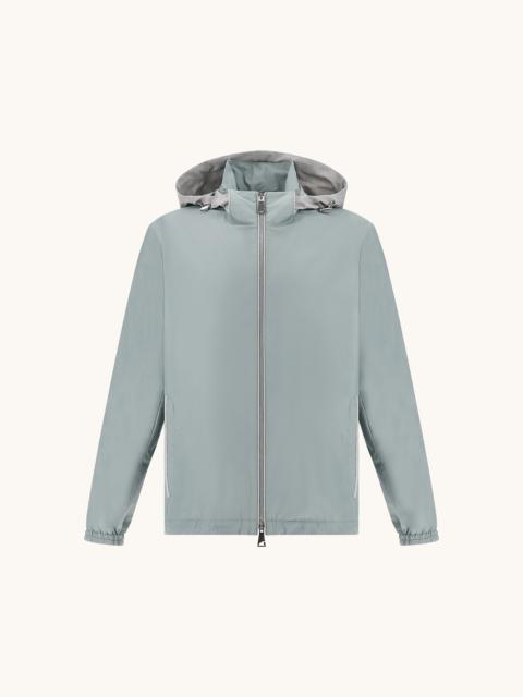 WINDBREAKER IN NYLON, WOOL AND SILK